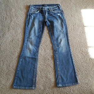 Silver slim fit jeans